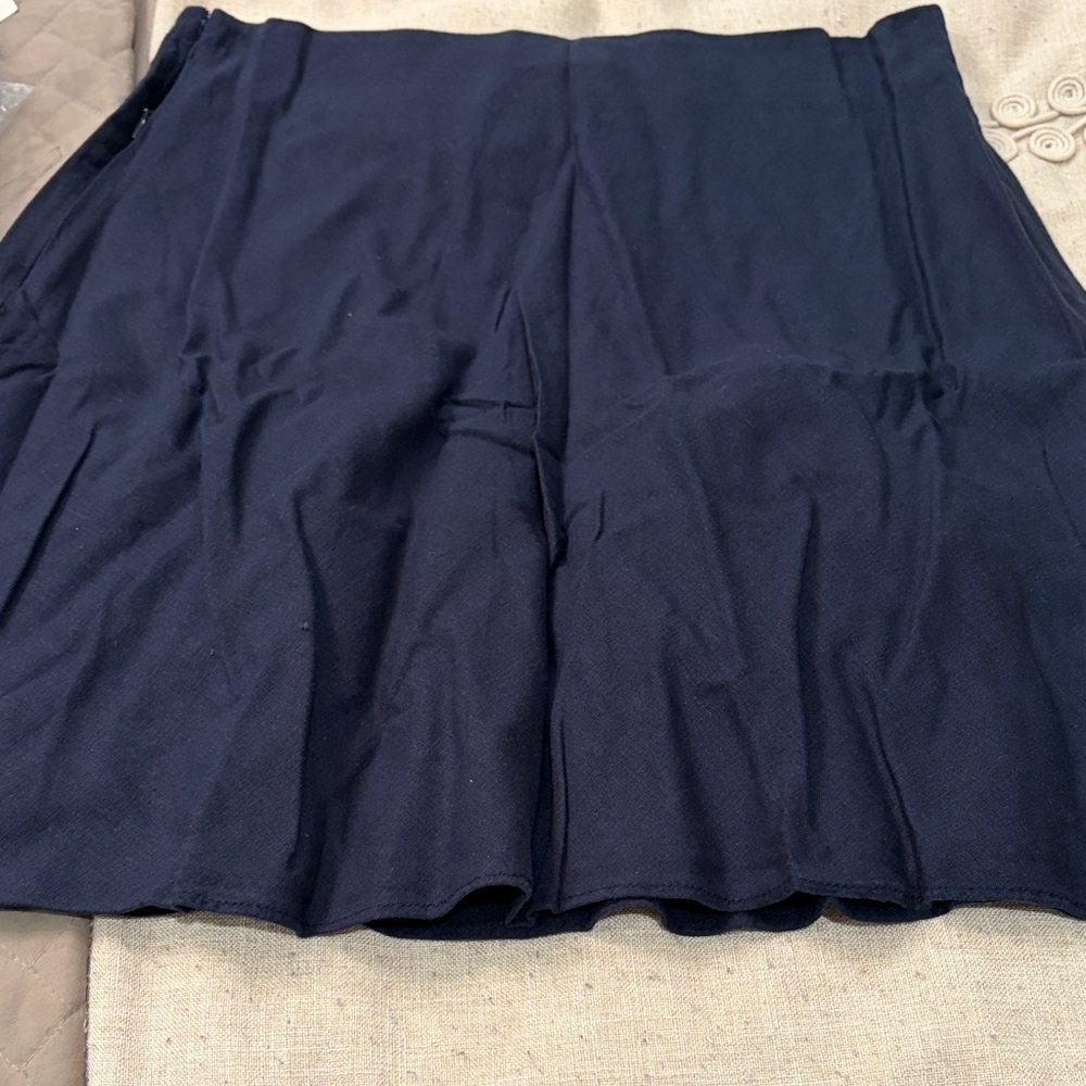 Banana Republic Preppy Navy Linen-Blend Mini Slip Skirt/NWT/6 - Picture 12 of 14